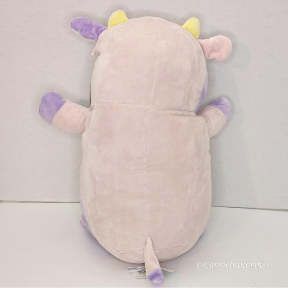 PATTY 🐄 Purple And Pink Flower Hugmee Cow Original Squishmallow By Kellytoy NWT - Picture 3 of 10